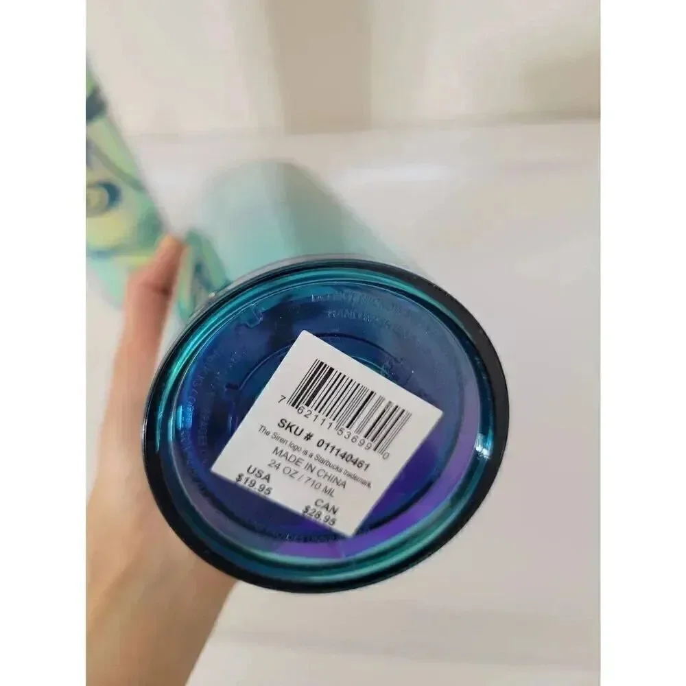 Starbucks 2023 Spring Iridescent Mermaid Tumbler Cold Cup 24oz + 16oz  NWT